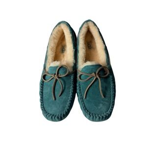UGG Dakota Womens Bluegreen Suede Moccasin Slippers 5612 Size 11 NEW
